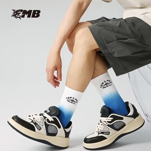 Novelty Socks Super Value 5 Pairs Set for Men & Boys - Sporty Mid Calf Socks - Casual Cotton Gradient2