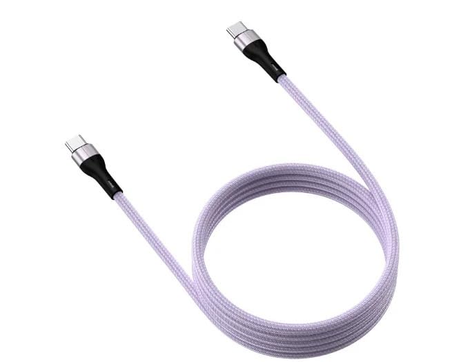 Edward TPE-c to USB C Cable 100W/5A Fast Cable Suitable(1.5m,Purple)