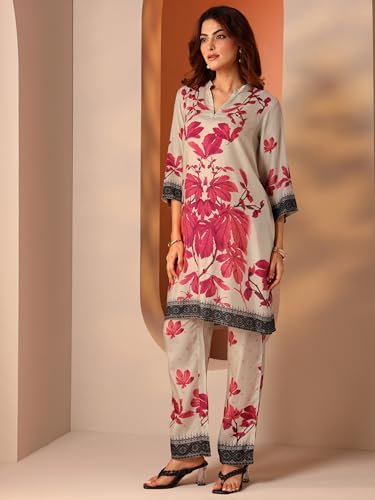 Image of Libas Printed Cotton Blend Co-ord Set