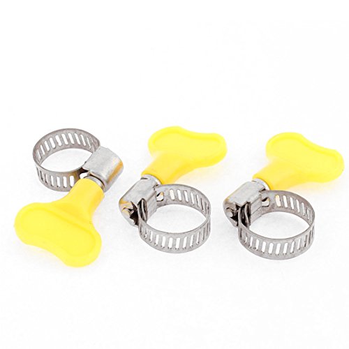 Aexit Adjustable 13-19mm Clamps Range Band Worm Drive Hose Pipe Clip Clamp Strap Clamps 3 Pcs
