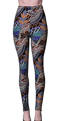 VIV Collection Plus Size Printed Brushed Ultra Soft Leggings (Harvesting)