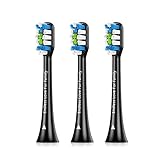 Proscenic Electric Toothbrush Replacement Heads Brushes, 3 Pack of Brush Heads（Black）