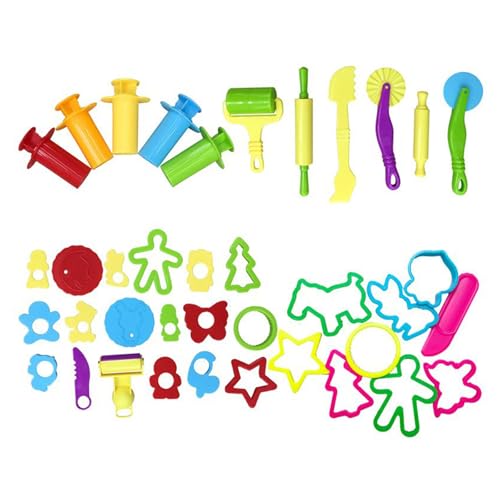 Juego de moldes de plastilina seguros para niños, sellos de arcilla, para diversión creativa, diseño de animales, plantas, vehículos, sellos de juguete