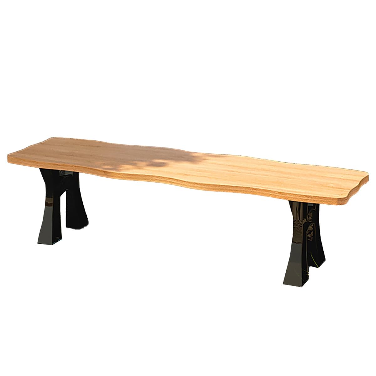 Banc de jardin en bois noble et aluminium antirouille pour porche raffiné