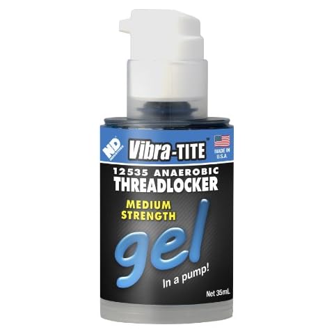 Vibra-TITE - 12535 125 Removable Medium Strength Gel Anaerobic Threadlocker, 35 ml Pump, Blue Cover
