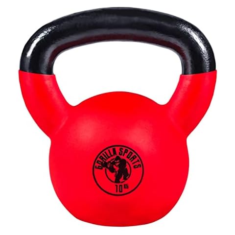 Pesas rusas Gorilla Sports con revestimiento de goma Cover