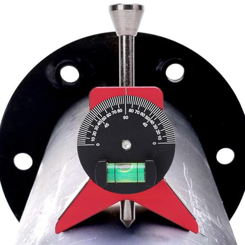 Pipe Center Finder, Pipe Marker Centering Tool, Pipefitter Tools with Magnetic Centering Head, Y Shaped, Pipe Fitting Tools with Adjustable Scale Bubble Level Protractor