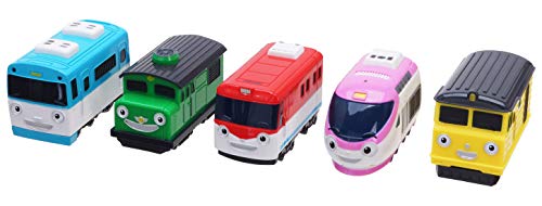 Titipo The Little Train, Pull Back - Titipo and Train Friends, 5pcs Mini Toy Trains Set (5pcs)