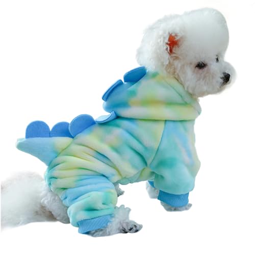 Disfraz de Dinosaurio para Perros y Gatos Hoodie Verde Grande