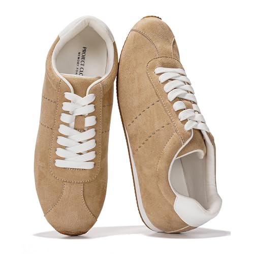 Project Cloud Sneakers for Women - Lightweight with Memory Foam Insole Womens Sneakers - Non Slip Work Shoes for Women Footwear - Lace Up Womens Casual Shoes (Panther)