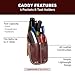 Occidental Leather Pocket Caddy - Brown - 4 Pockets & Tool Holders - Belt Compatibility Up to 2