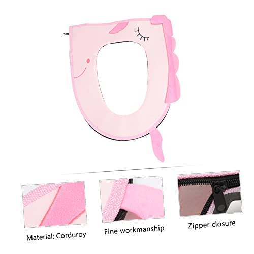 Cabilock 1Pc Plüsch Toilettensitz Kinder Toilettensitzbezüge Ziplocs Toilettensitzkissen Dehnbare Toilettenauflage Stoff Toilettenabdeckungen Toilettenabdeckungen Für Badezimmer – Bild 4