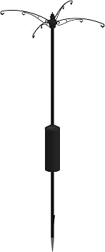 Raccoon Buster Guardian Pole for Bird Feeders/Planters, Raccoon-Proof, w/Bullseye Level and Torque Bar, Heavy Duty, 1.5-inch Diameter, 8ft Installed
