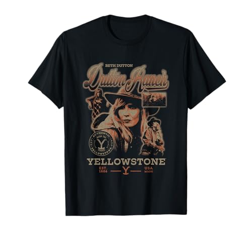 Yellowstone Iconic Beth Dutton Distressed Big Chest Poster T-Shirt