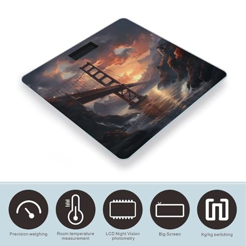 Báscula digital para baño con vidrio templado 26x26 cm miniatura 3
