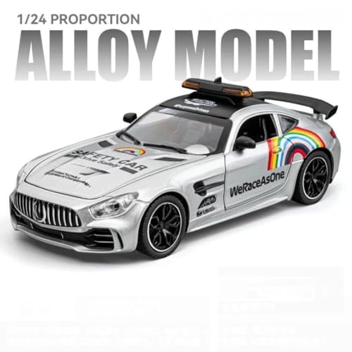 Image of PLUSPOINT Die cast Metal AMG-GT3 F1 Edition 1:24 Car Realistic Scale Model, Pull Back Diecast Classic Vehicles Alloy Simulation Supercar with Lights and Sound Collection and Gift for Aldult, Kids