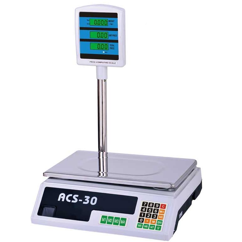 Bilancia da Banco Elettronica Digitale Professionale e Commerciale, Portata max 40 Kg Con Display -Negozio, Casa, Azienda, Supermercati Fiere - Pesapacchi