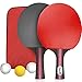 iheyfill Set de Tennis de Table ,3 balles + étui + Raquette de Tennis de Table,Raquette de Ping Pong Set Idéal pour Les débutants, Les familles et Les Professionnels