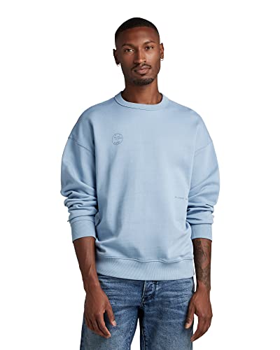 G-Star Raw Irregular Graphics Loose Sweatshirt, Suéter Para Hombre, Azul Lake D22752-B782-813 , S