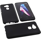 foto-kontor Tasche kompatibel mit Bq Aquaris V/VS Gummi Hülle TPU Schutz Handytasche schwarz