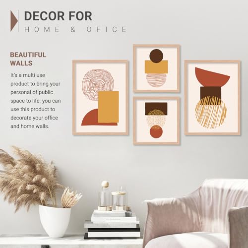 Image of kotart Premium Digital Paintings with Frame for Home Decoration - Modern Art Paintings for Living Room Bedroom Office Room Decor - Painting for Wall Decoration - Pack of 4 (Art 9, Small (10x13 or 10x10 inch))