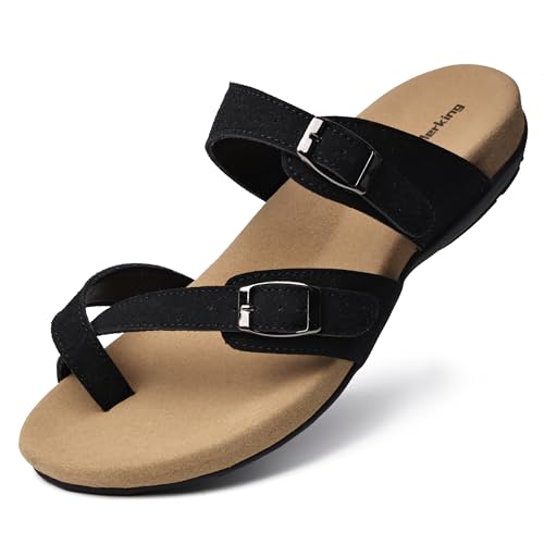 Merking Women's Arch Support Slide Sandals Adjustable Orthotic Flip Flops Walking Summer Shoes3