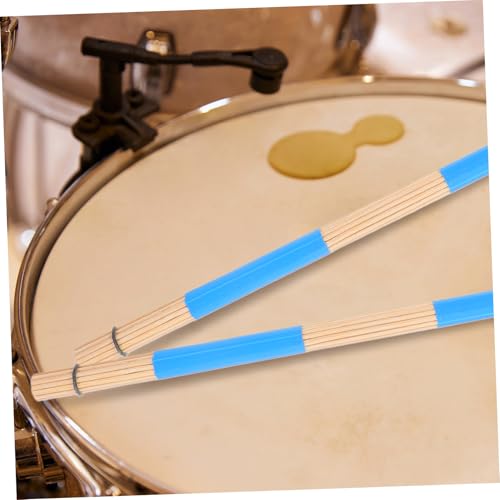 Baquetas profesionales de madera para jazz y folk, color azul cielo miniatura 5