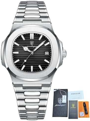 Relogio Poedagar Preto Masculino Inox