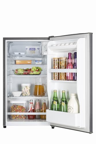Image of LG 90L, 1 Star, Direct Cool Single Door Mini Refrigerator with Door basket, Chiller Tray, Freezer Section - Compact Size - Ideal for Home, Office and Dorm Rooms (GL-M131RDSB, Dazzle Steel)