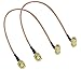 HCFeng RG316 SMA Extension Cable SMA Male to SMA Male Right Angle Connector Cable Adapter Jumper for Antenna Router Wi-Fi Cable Network Analyzer etc.[2Pack-9.5inch/24cm]