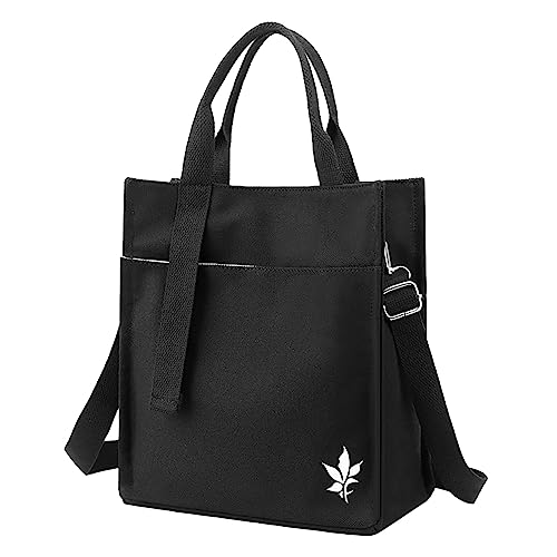 [Shopyruder] ショルダーバッグ レディース レディース ショルダーバッグ 無地 シンブル 手提げ 肩掛け 斜めがけ ビーズバッグ バッグ ビーチバッグ カゴバッグ トートバッグ (01D-Black, One Size)