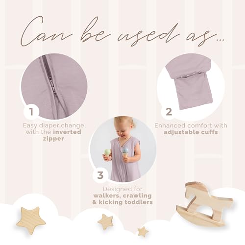 Image of Sleeveless Soft Baby & Toddler Sleeping Sack, Breathable with Adjustable Feet Cuffs & Anti-Slip Grip