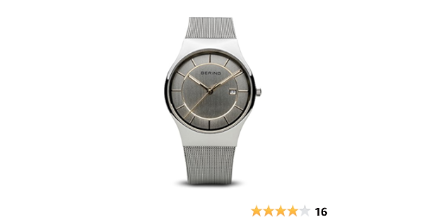 BERING Time | メンズスリムウォッチ 11938-001 | 38mmケース | クラシックコレクション | ステンレススチールストラップ | 傷つきにくいサファイアクリスタル | ミニマリズム - デンマークでデザイン