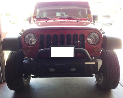 image for iJDMTOY No Drill Required 3-Inch Bumper Guard Tube Mount License Plate