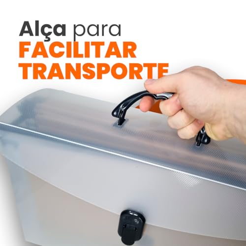 Maleta arquivo slim Dellosmile cristal 2160h 6 pastas susp Dello