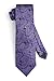 Enlision Ties for Men Paisely Floral Mens Ties and Pocket Square Cufflinks Set Formal Purple Paisley Tie Set Classic Business Necktie for Party Wedding