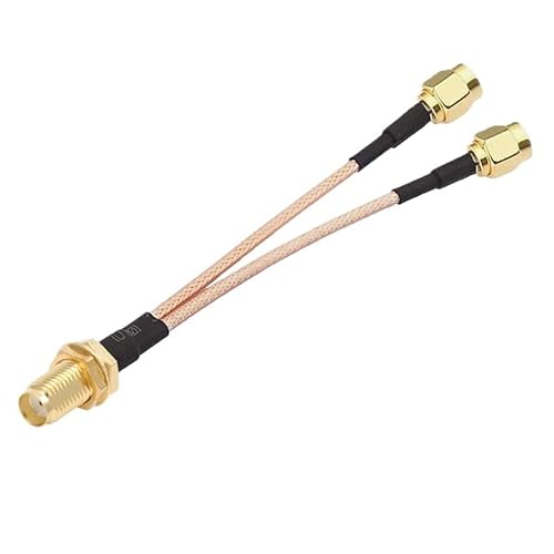 RG316 �P�[�u�� Y �^�C�v �X�v���b�^ �R���o�C�i SMA ���X �W���b�N - SMA �I�X 1to2 R*/F �����s�O�e�[��(SMA F to 2xRPSMA M,50CM)