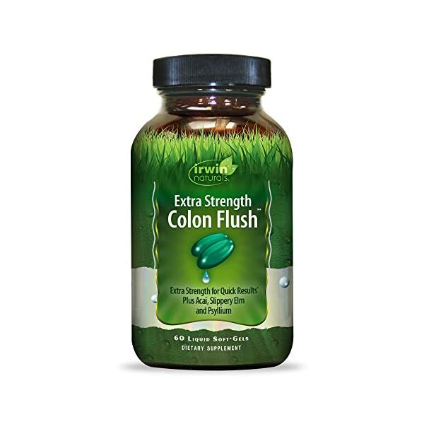 Irwin Naturals Extra Strength Colon Flush Quick & Powerful Digestive + Constipation Support Supplement with Psyllium…