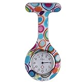 【VINTAGE NURSE WATCH】 Vintage floral pattern case with simple design white dial, this cute nurse watch will be a unique conversational piece and brighten up your day with your patients in the hospital. 【EASY TO READ】 Bright round dial with clear Arab...