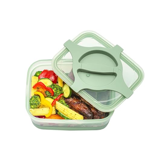 Prestoor 25.5oz Lunch Box with 3 Cups, Leakproof, BPA-Free