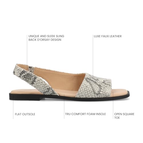 Image of Journee Collection Women's Brinsley Slingback Flat Sandals