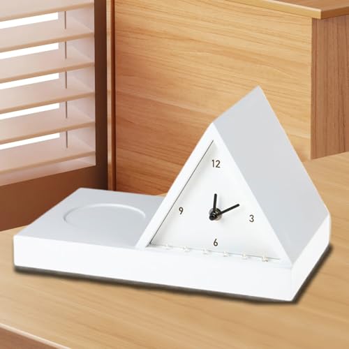 Despertador con luz evita caídas de libros con su soporte triangular compacto 7