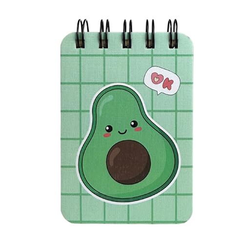 Image of Spiral Pocket Notebook (7.5 x 11 cm) | Cute Mini Notepad | Small Handy Notebook for School, Office & Personal Notes (Kiwi)
