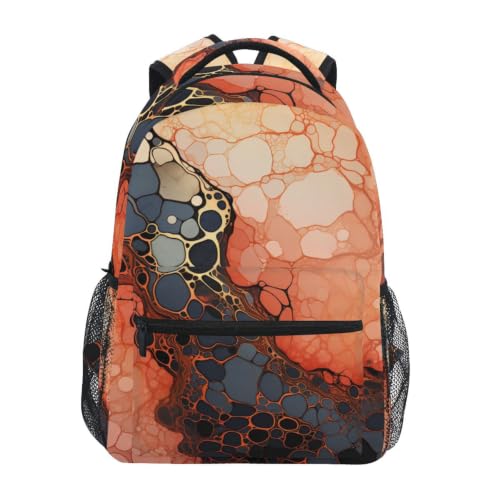 Sac à dos ergonomique marbre corail avec bretelles rembourrées