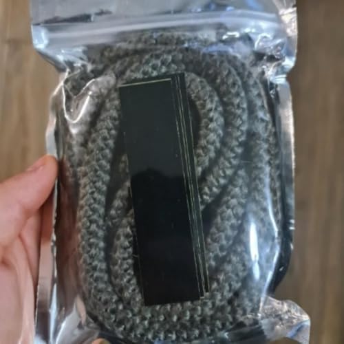 Norhogo Geflochtene Dichtung für Kamineinsatz und Ofen, 8 mm x 3 m Glasfaserdichtung mit 4 Streifen, feuerfeste Dichtung, Dichtung für Kamineinsatz für Holzofen, Kamin, Wärme