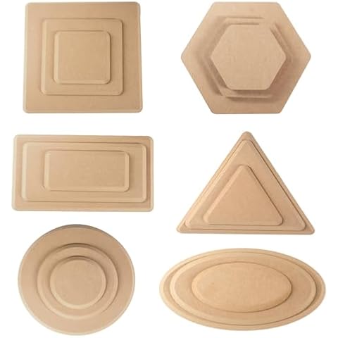 DAFENCHI Pottery Tools, 18 Pieces Ceramics Plate Forming Molds for Pottery, Pottery Molds for Handbuilding, MDF Ceramics Mold Caly Tool, Pottery Forms Slump Molds Cover