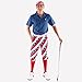 Royal & Awesome Pars and Stripes USA Mens Golf Knickers,Pars-and-stripes,38 inches Waist - 96 Cm