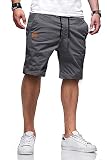 JMIERR Mens Summer Casual Cotton Twill Chino Shorts, S1 Grey 2, L