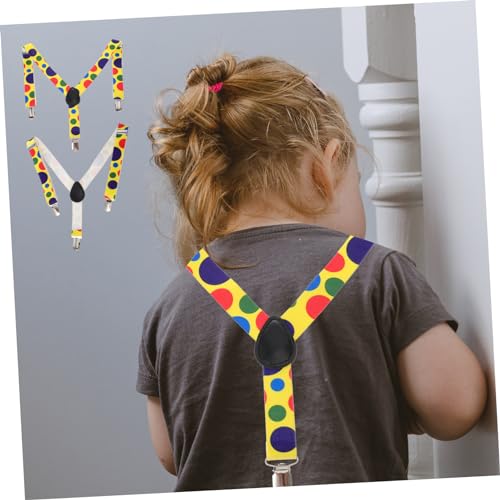 1 Set Dot Suspender Bow Tie Kit for Clown Cosplay Elastic Accessories for Parties Birthdays Halloween and Dress Up Events Comfortable and Creative Design3