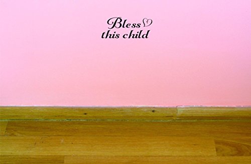 Design with Vinyl US V JER 2519 2 Top Selling Decals Bless This Child Wall Art Size: 12 Inches X 30 Inches Color: Black, 12  x 30 